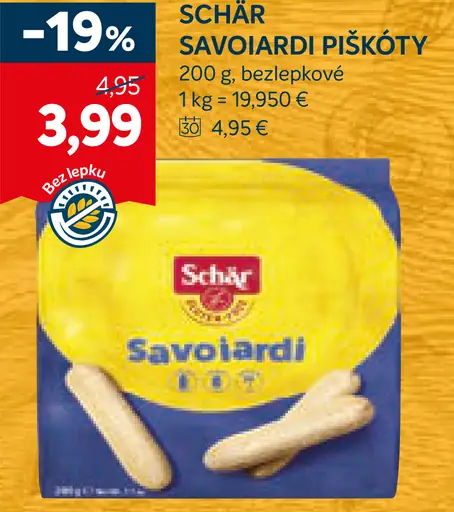 Schär savoiardi piškóty