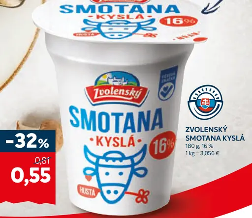 Zvolenský Smotana kyslá