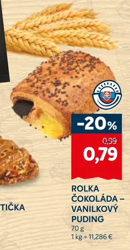 Rolka Čokoláda - Vanilkový Puding