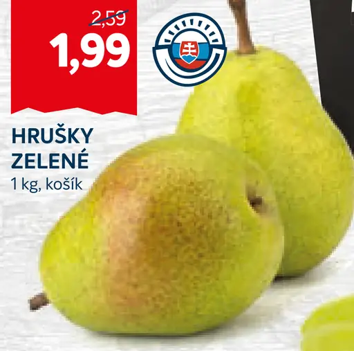 Hrušky zelené