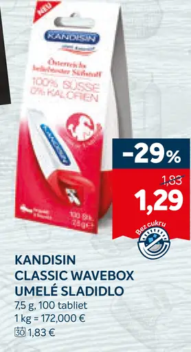Kandisin Classic Wavebox umelé sladidlo
