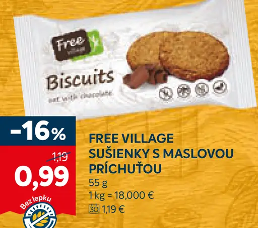 Free Village Sušienky s maslovou príchuťou