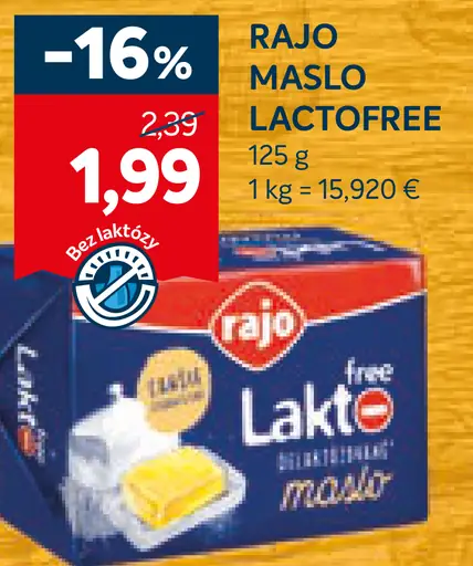 Rajo Maslo LactoFree