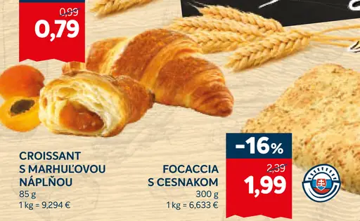 Croissant s marhuľovou náplňou