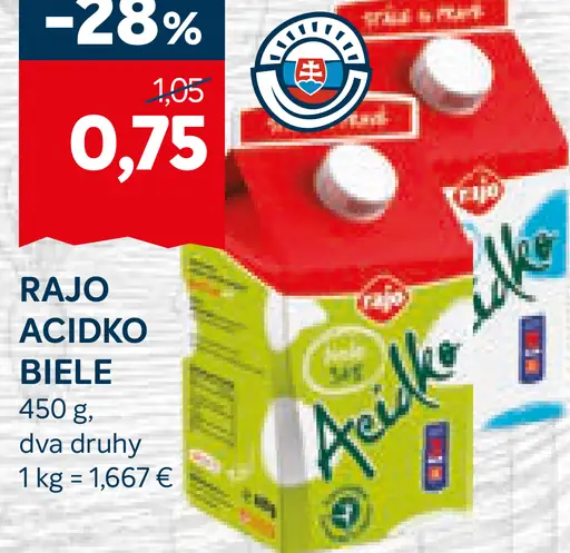 Rajo Ačidko biele