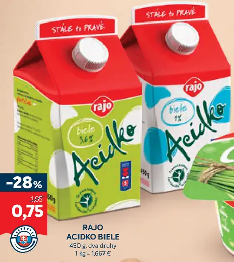 Rajo Ačidko biele