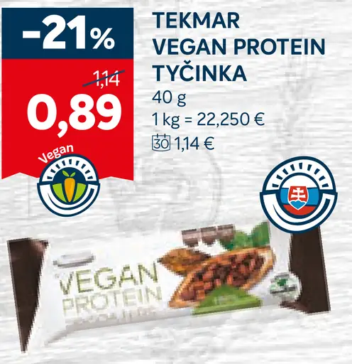 TEKMAR Vegan protein tyčinka