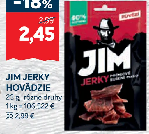 Jim Jerky Hovädzie
