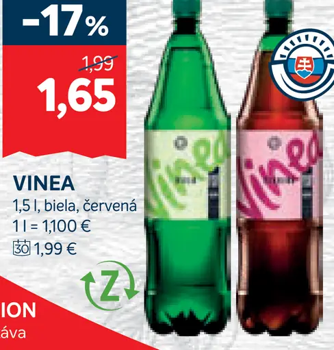 Vinea biela/červená