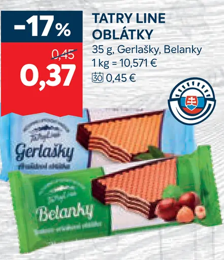 Tatry line oblatky