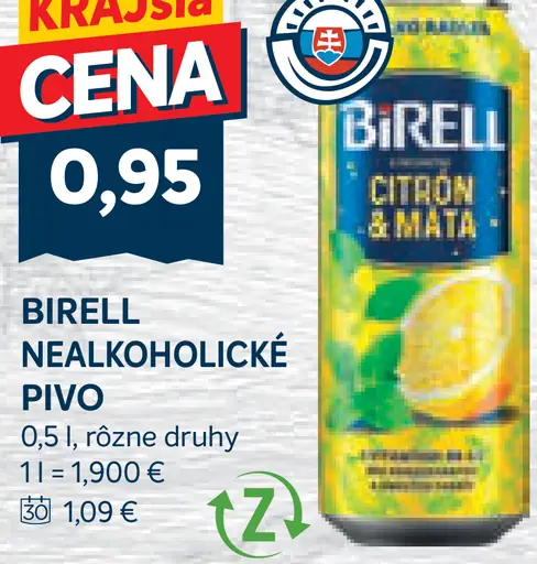 Birell Svetlé nealkoholické pivo