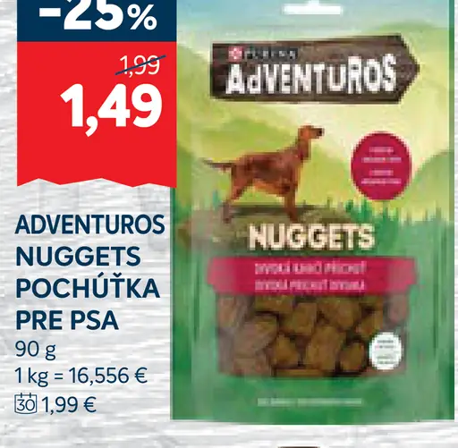 Adventuros Nuggets pochúťka pre psy