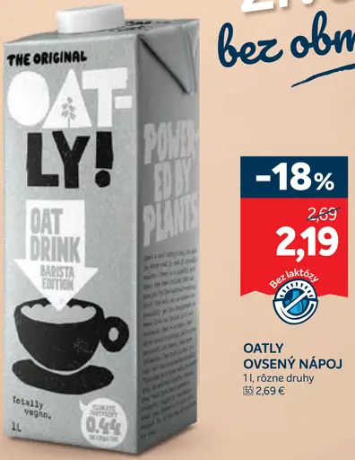 Oatly ovsený nápoj