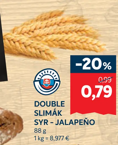 Double slimák syr jalapeno