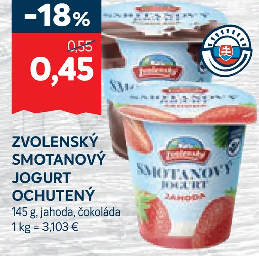 Zvolenský smotanový jogurt