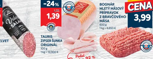 Tauris Zipser šunka originál