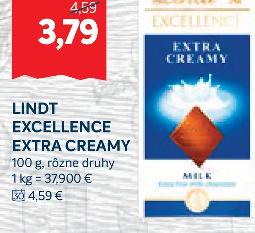 Lindt Excellence Extra Creamy