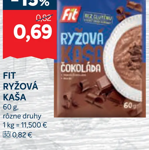FIT Ryžová kaša Čokoláda