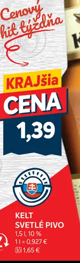 Kelt svetlé pivo