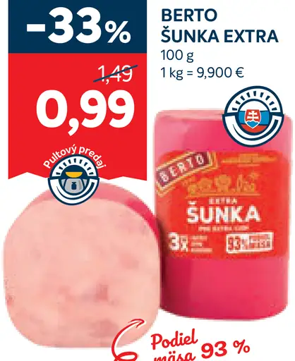 Berto šunka extra