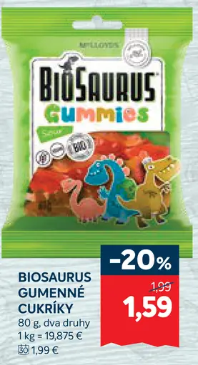 Biosaurus gumenné cukríky