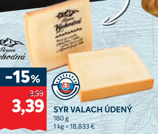 Syr Valach údený