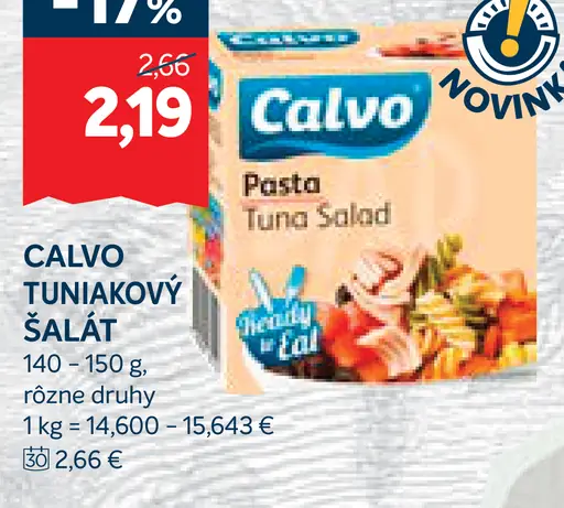 Calvo Tuniakový šalát rôzne druhy