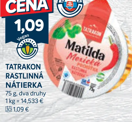Tatrapka Rastlinná nátierka