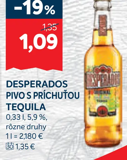 Desperados Pivo s príchuťou tequila plechovka