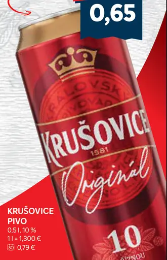 Krušovice Pivo plechovka