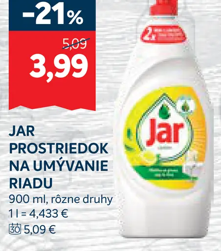 Jar prostriedok na umývanie riadu