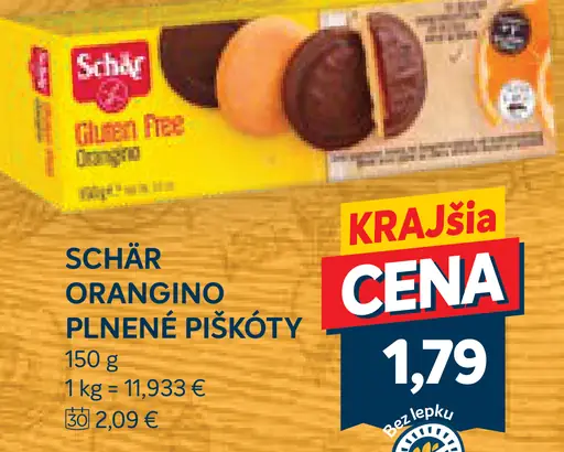 Schär ORANGINO PLNENÉ PIŠKÓTY