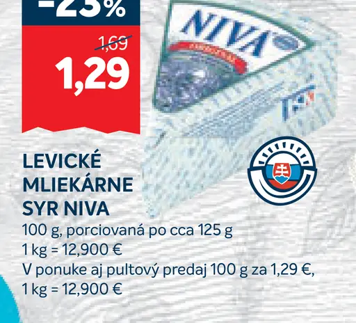 Leviceké Mliekárne Syr Niva