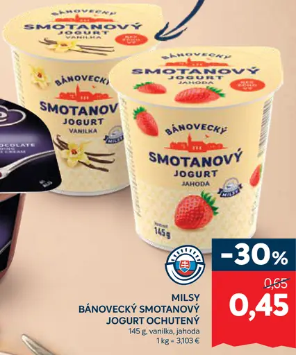 Milsy Bánovecký smotanový jogurt marhuľa