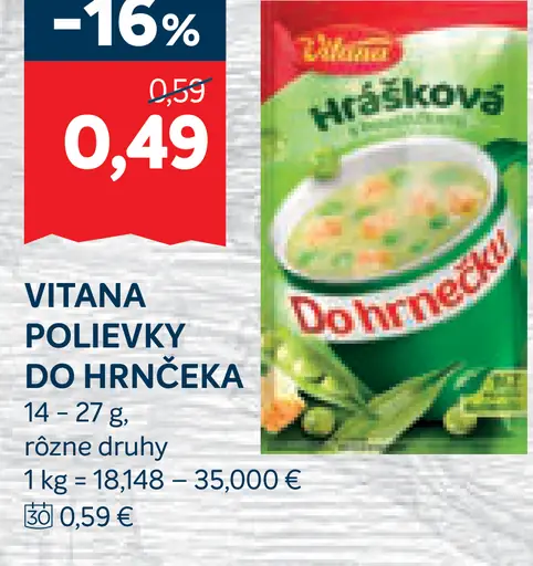 Vitana Polievky do hrnčeka