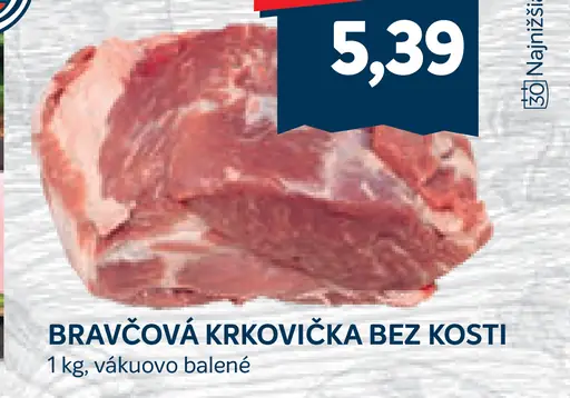 Bravčová krkovička bez kosti, plátky