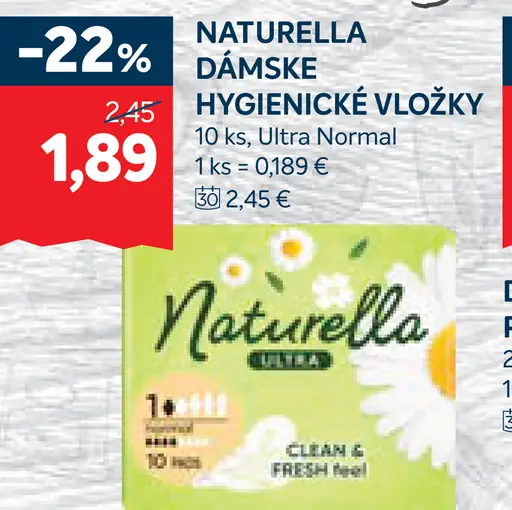 Naturella dámske hygienické vložky