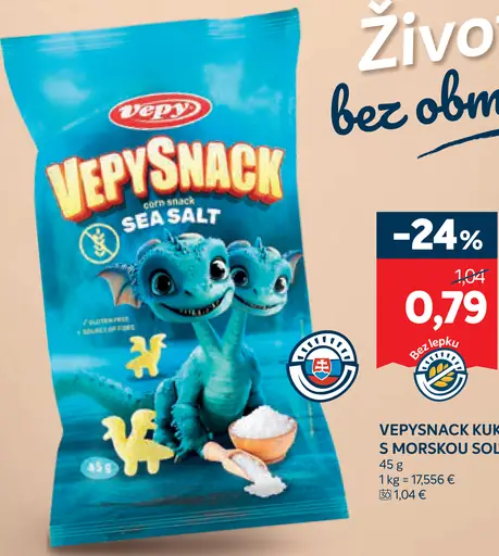 Vepy VepySnack kukuričný s morskou soľou