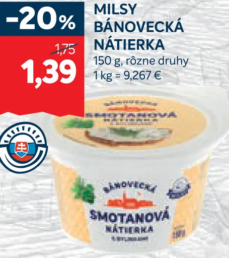 Milsy Bánovecká nátierka