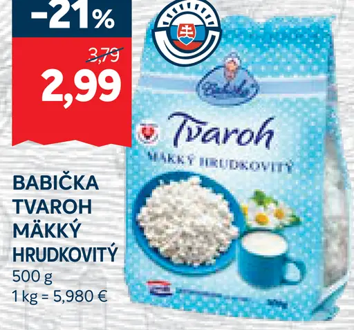 Babička Tvaroh mäkký hrudkovitý