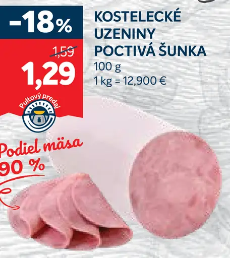 Kostelecké uzeniny poctivá remeselná šunka