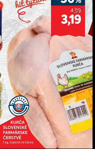 Kurča slovenské farmárske čerstvé