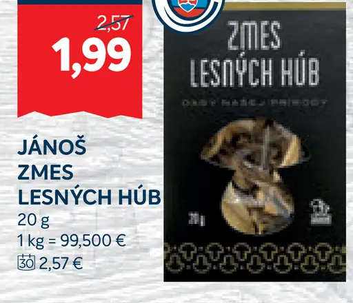 János zmes lesných húb