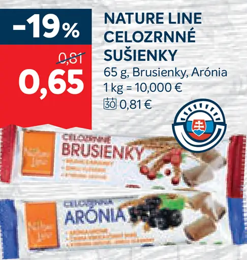 Nature Line celozrnné sušienky