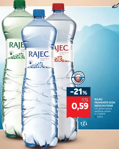 Rajec Pramenitá voda sýtená