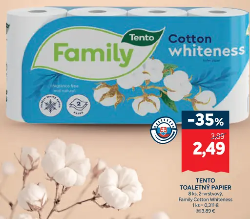 Tento toaletný papier Family Cotton Whiteness