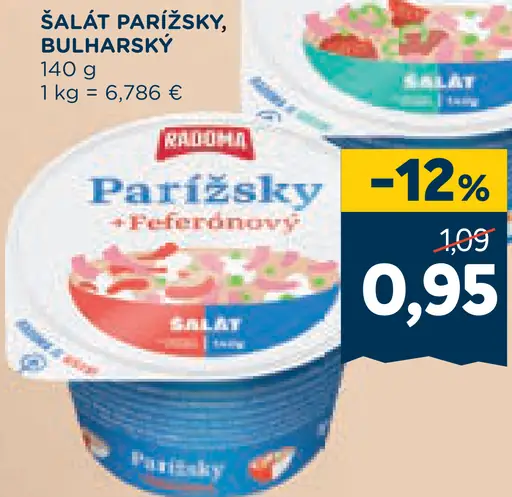 Radoma Parížsky + Bulharský šalát