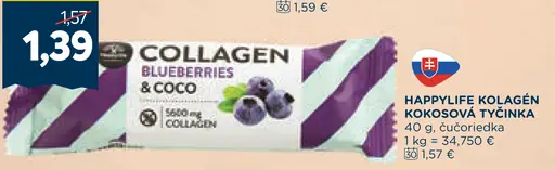 Happylife kolagén kokosová tyčinka