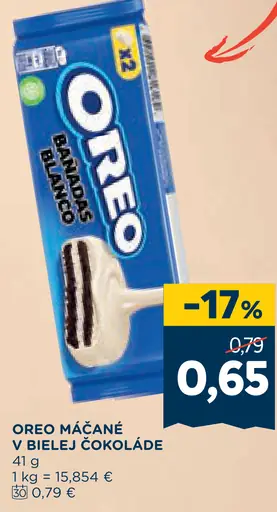 Oreo máčané v bielej čokoláde
