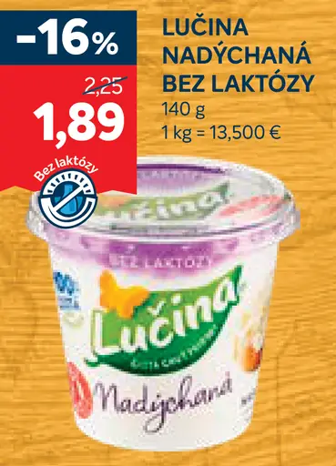 Lučina Nadýchaná bez laktózy
